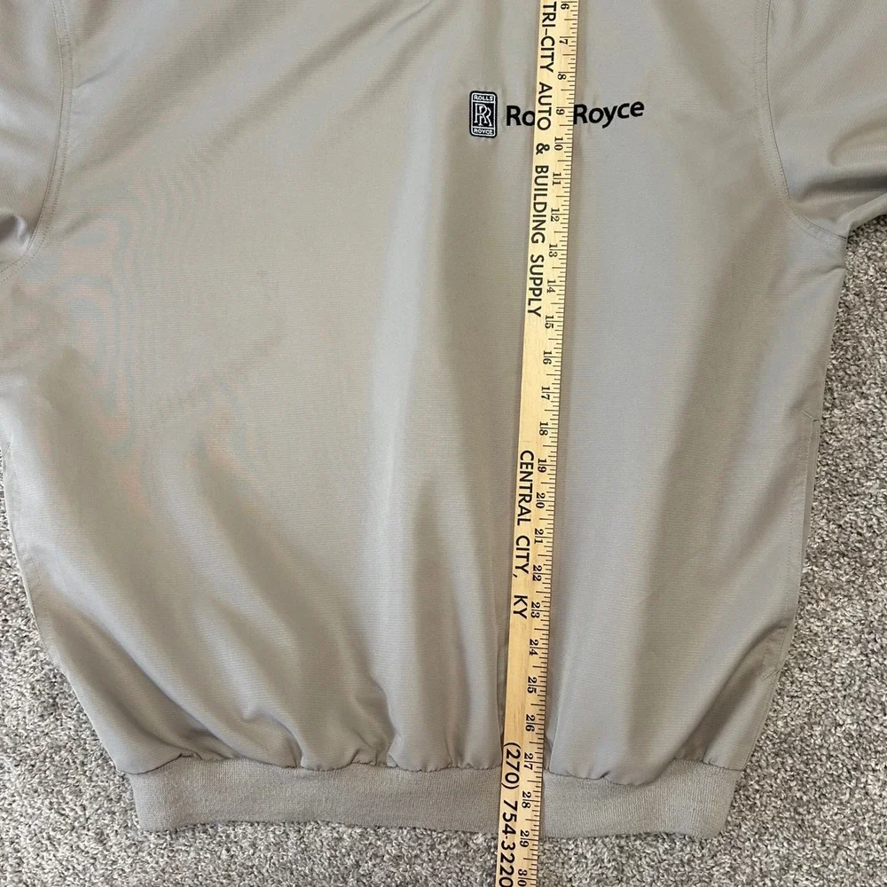 Vintage Rolls-Royce Short Sleeve Windbreaker Pullover Men Siz Medium Golf Preppy